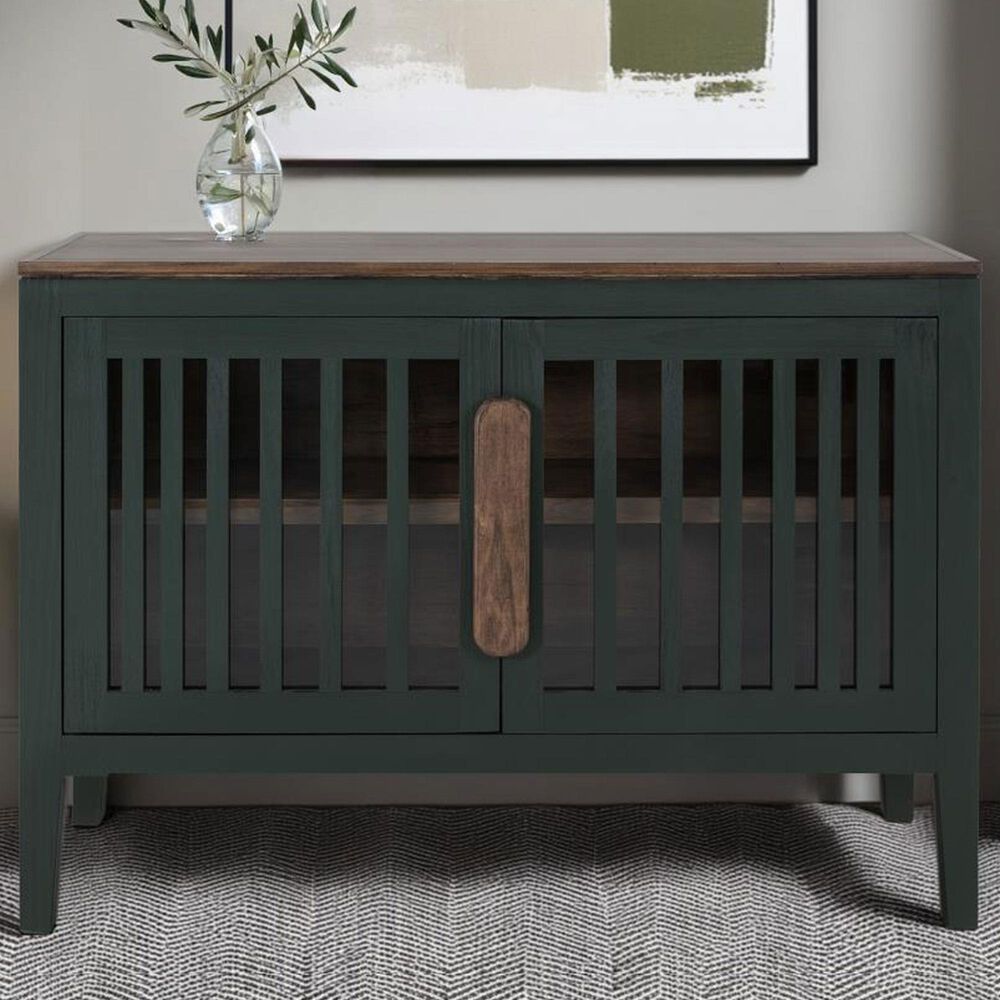 Fallridge Autumn 54&quot; 2-Door Console in Green and Brown, , large