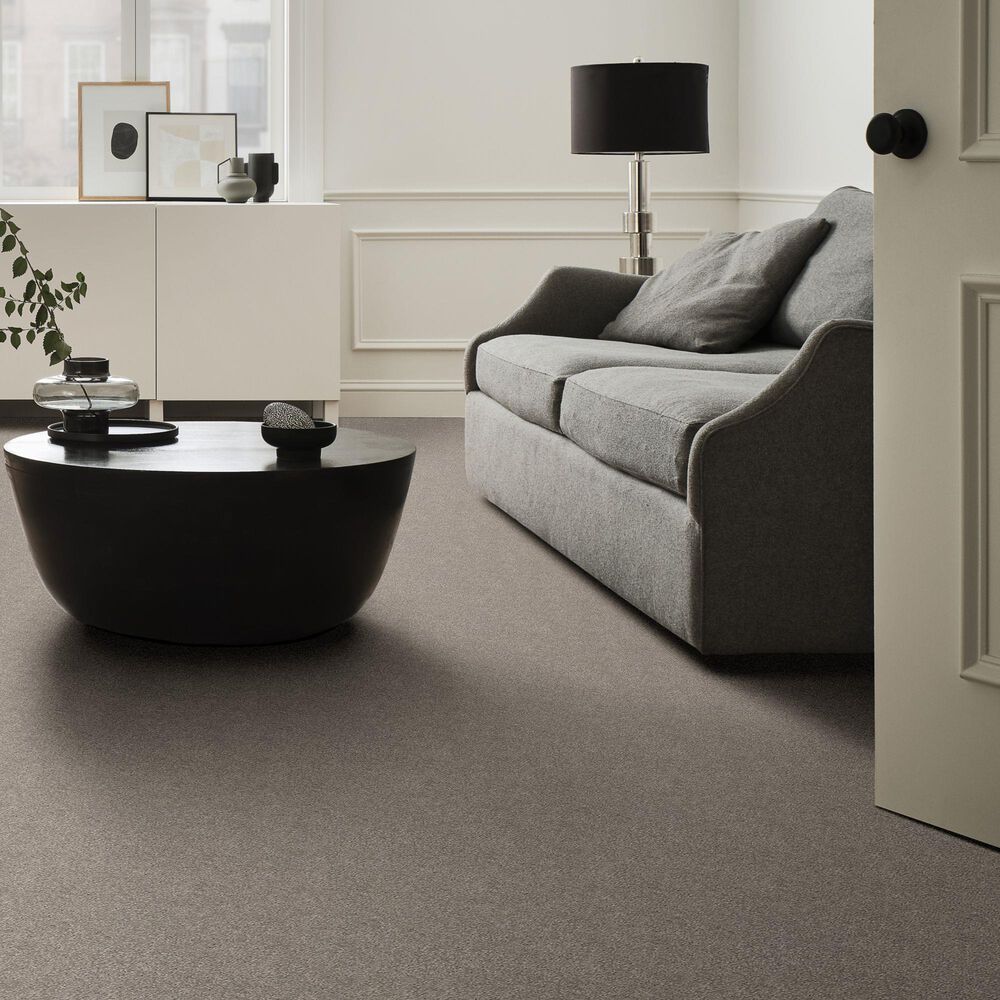 Shaw Simply the Best Cabana Life Solid Carpet in Perfect Taupe, , large
