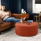 Jaxx Candler Boucle Fabric Ottoman in Terra Cotta, , large