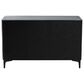 Baxton Studio Etienne 6-Drawer Dresser with Slate Grey Upholstered in Black, , large