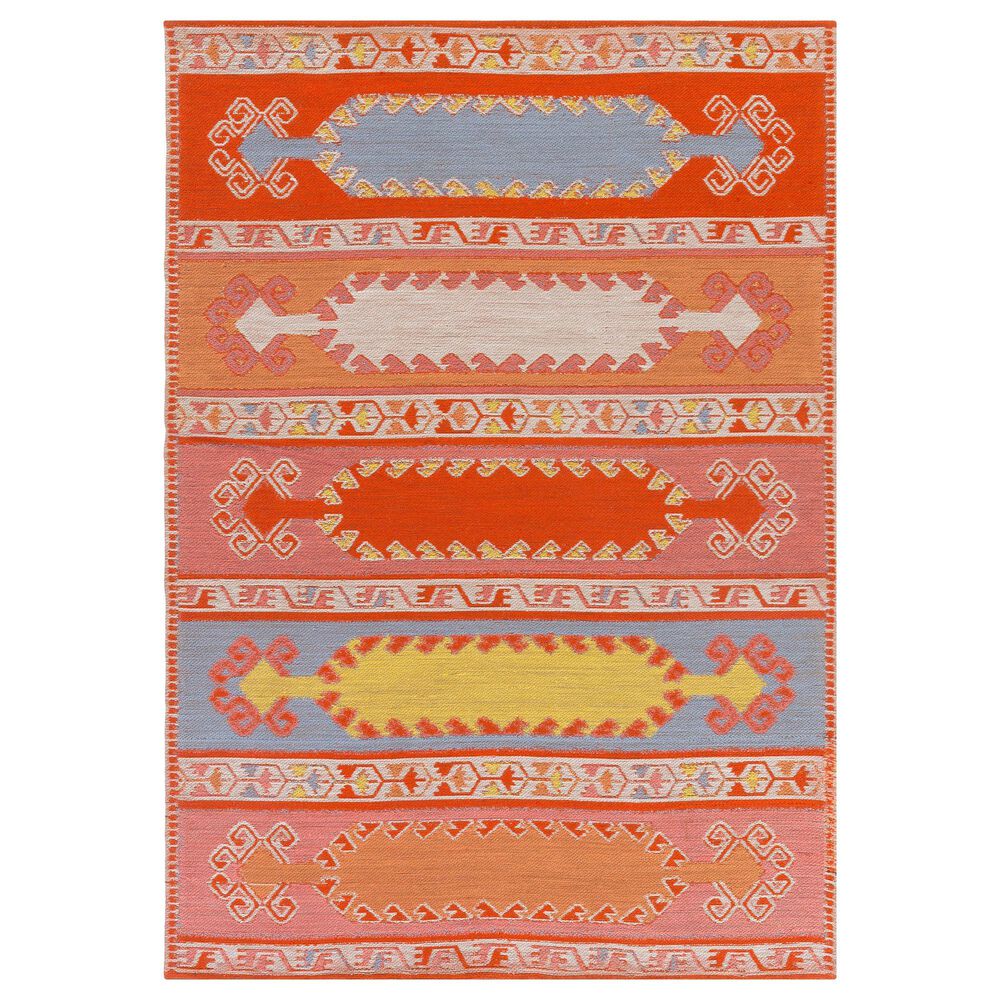 Surya Sajal 4" x 6" Brick Red, Camel, Ivory, Rose, Light Blue and Mustard Area Rug, , large