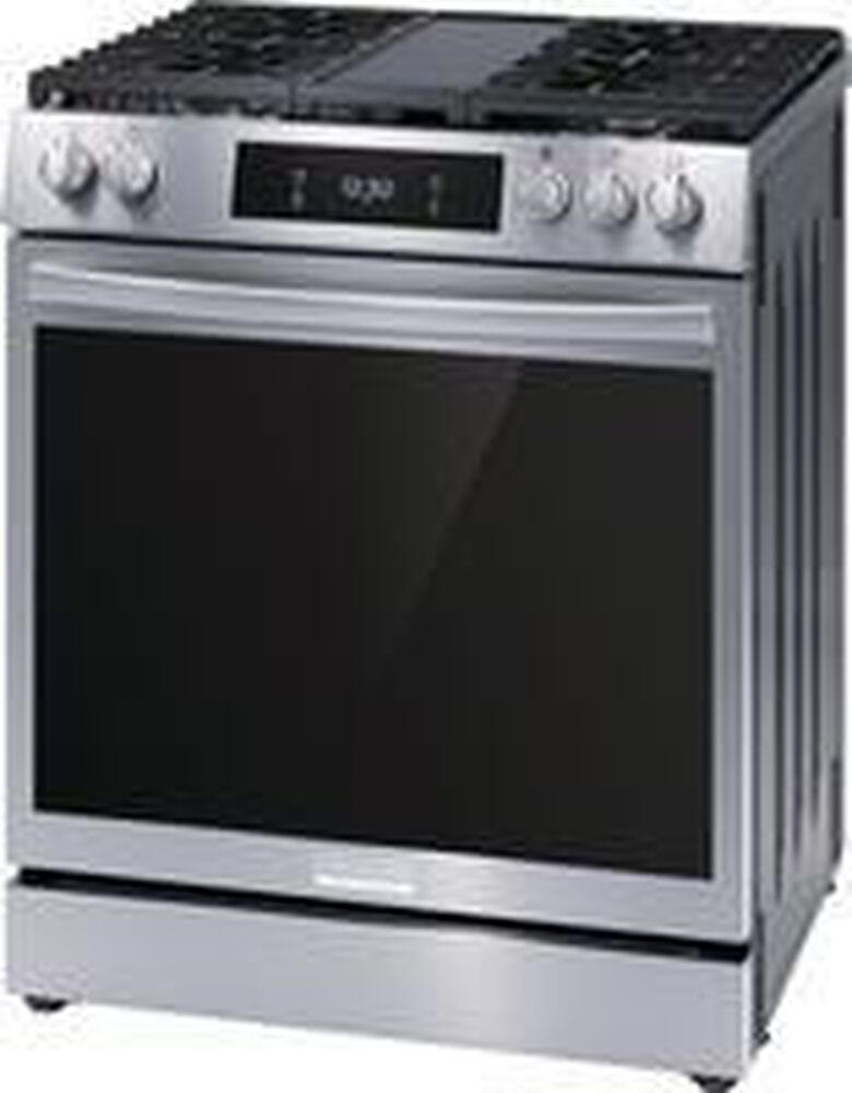 Frigidaire Gallery 30" Front Control Gas Range with Total Convection in Stainless Steel, , large