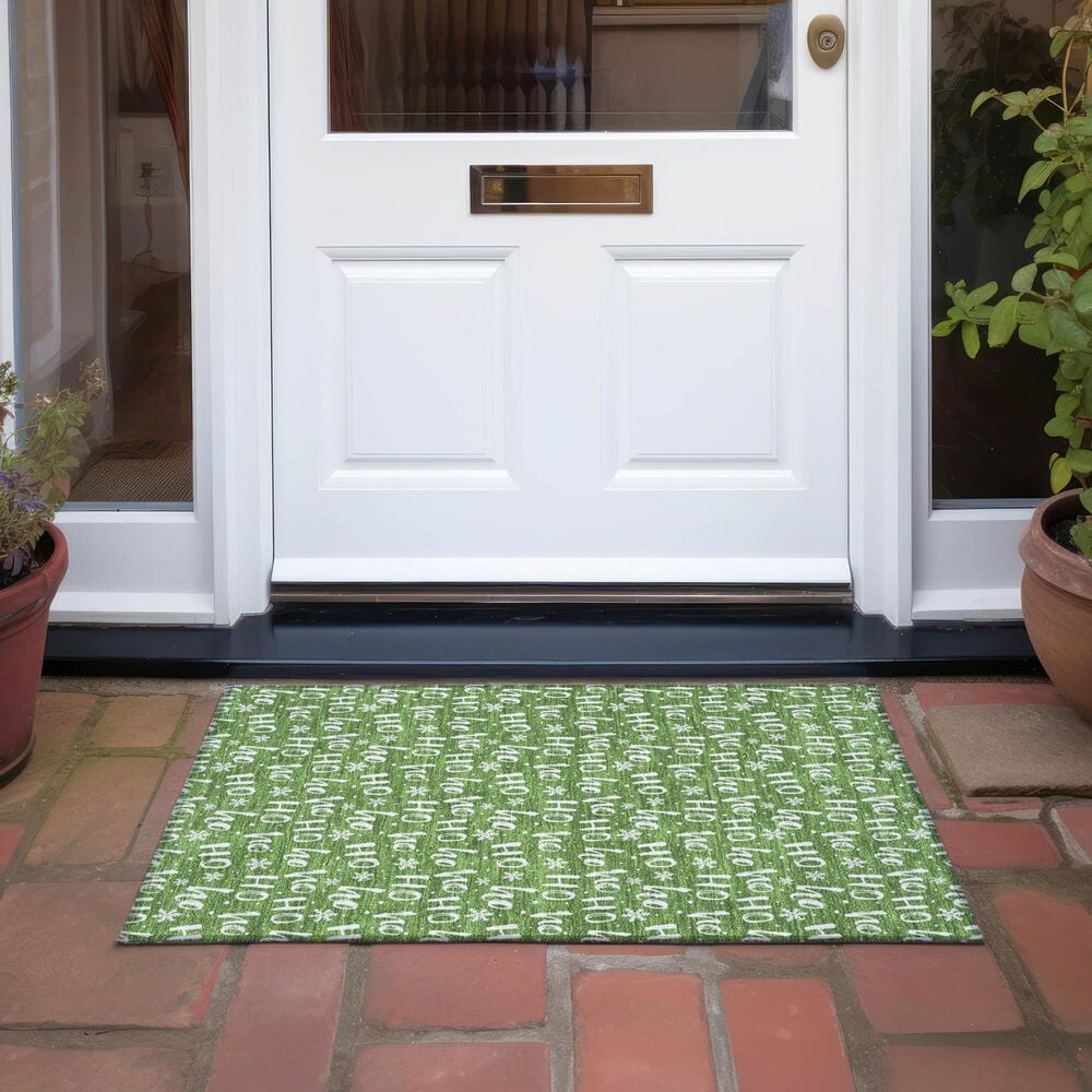 Dalyn Rug Company Wonderland WN22 1&#39;8&quot; x 2&#39;6&quot; Green Indoor/Outdoor Area Rug, , large