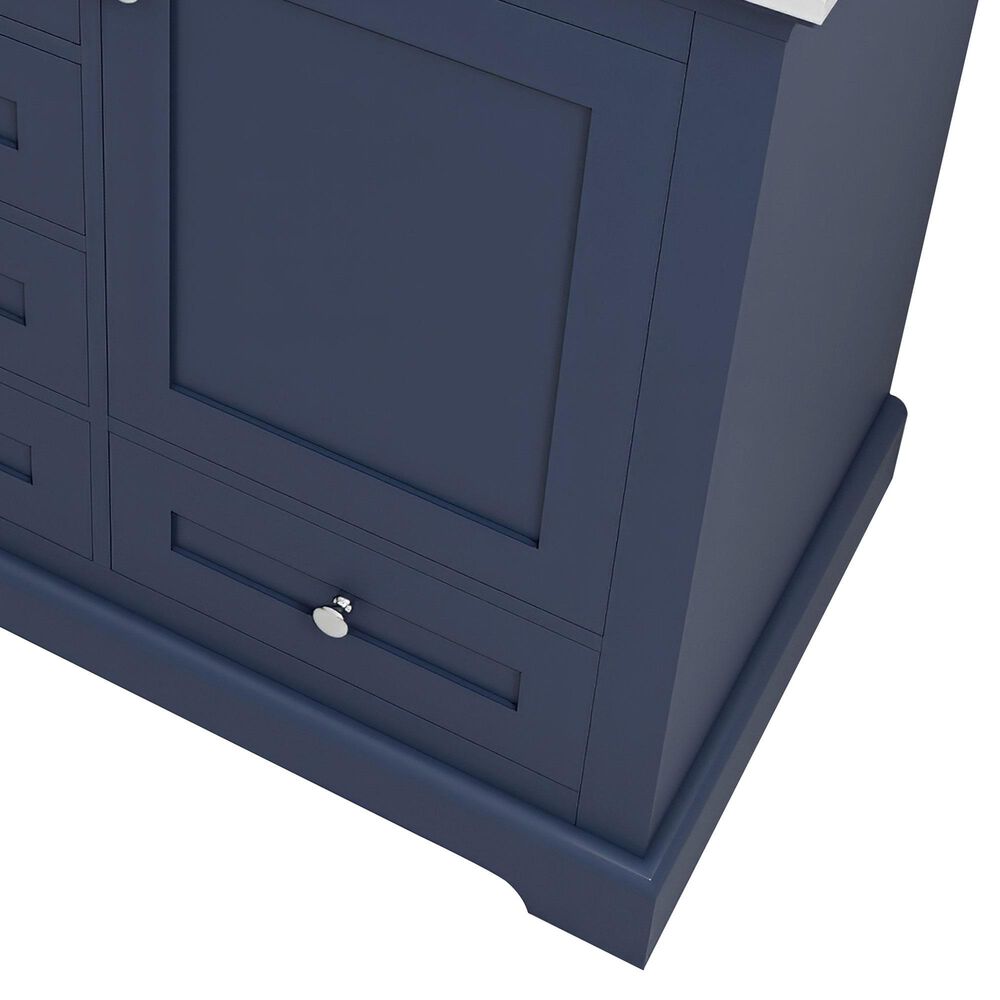 Lexora Home Dukes 48" Double Bathroom Vanity in Navy Blue with 2 cm White Cultured Marble Top and Rectangular Sinks, , large