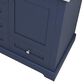 Lexora Home Dukes 48" Double Bathroom Vanity in Navy Blue with 2 cm White Cultured Marble Top and Rectangular Sinks, , large