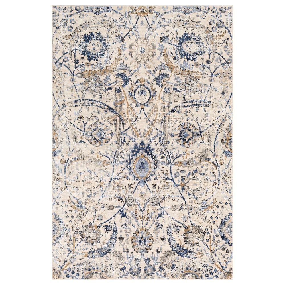 Surya Indigo IGO-2320 2" x 2"9" Blue, Beige and White Scatter Rug, , large