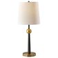 Adesso Francis Table Lamp in Black and Antique Brass, , large