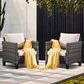 HOMLUX 28" Patio Single Chair in Beige (Set of 2), , large