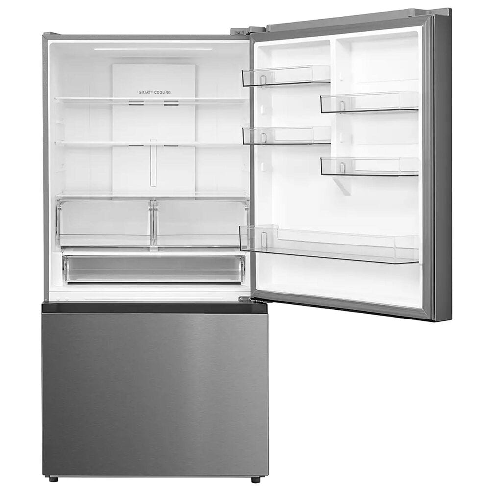 Midea 23 Cu. Ft. Counter-Depth Bottom-Freezer Refrigerator in Stainless Steel, , large