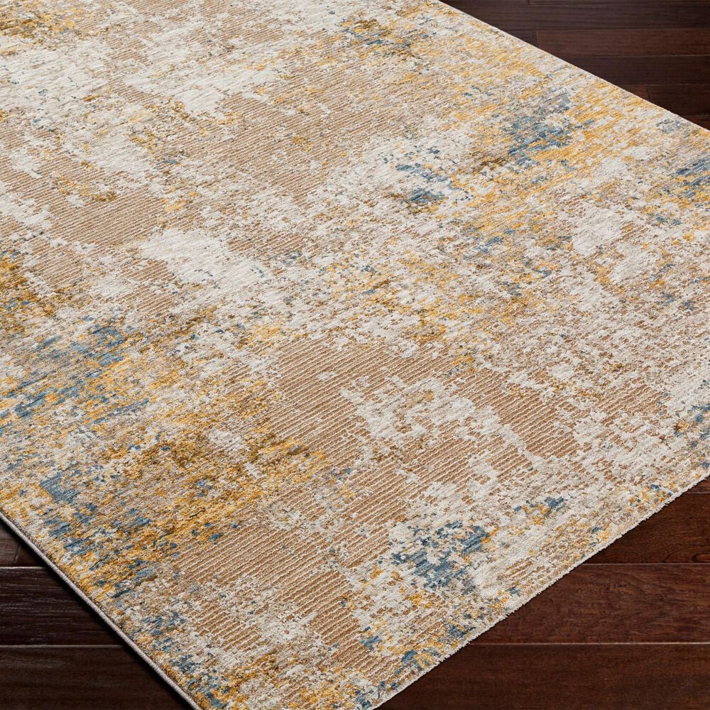 Surya Reina Cream, Light Gray, Light Brown, Tan, Denim and Mustard 5&#39; x 7&#39;5&quot; Area Rug, , large