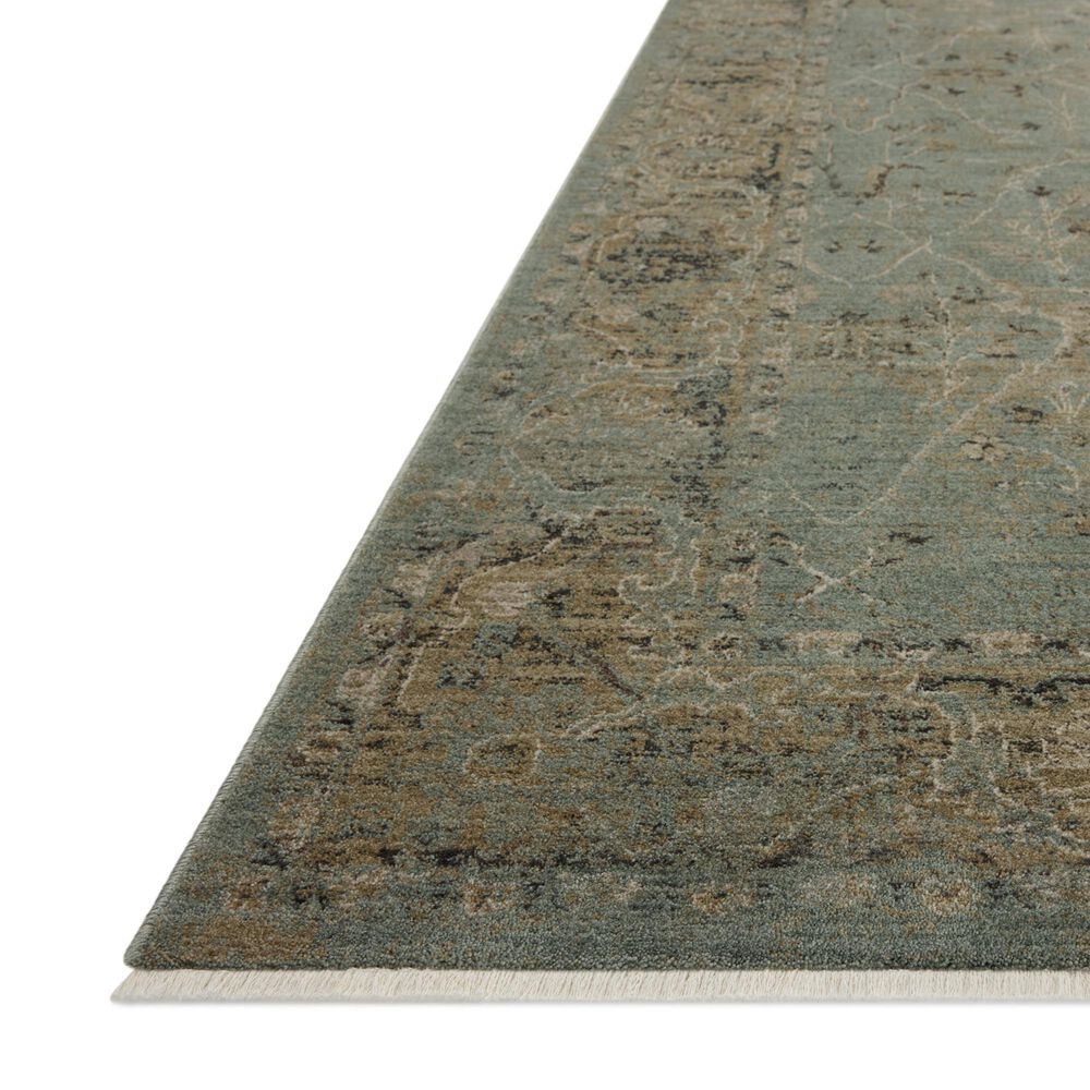 Loloi Briar Aqua and Olive 7'10" Round Area Rug, , large
