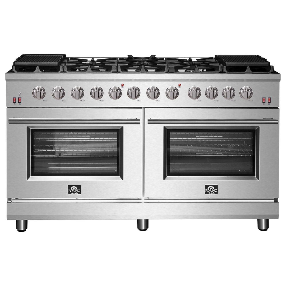 Forno Massimo 60" Freestanding Gas Range in Stainless Steel, , large