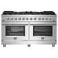 Forno Massimo 60" Freestanding Gas Range in Stainless Steel, , large