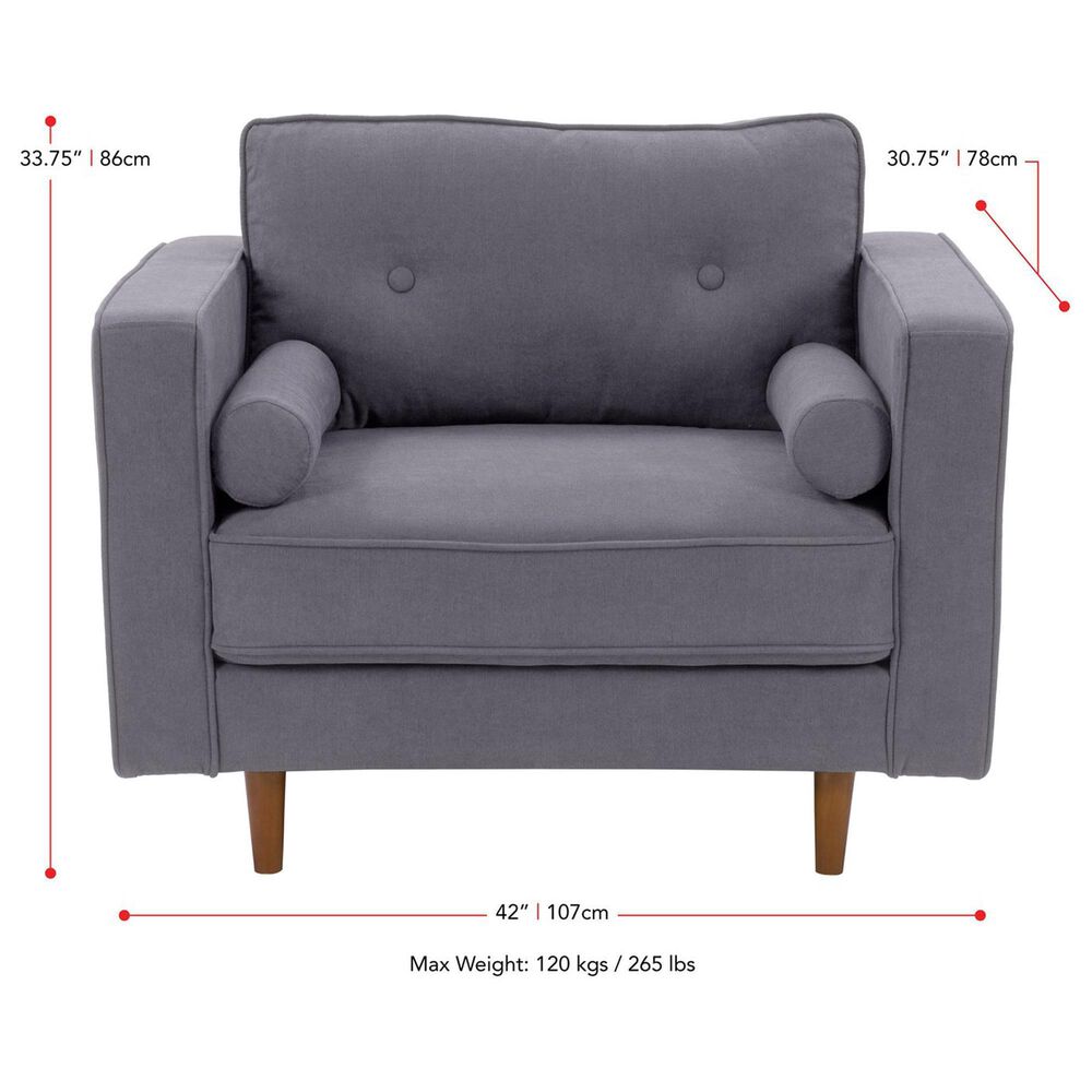 Sonax Mulberry Accent Chair in Grey, , large