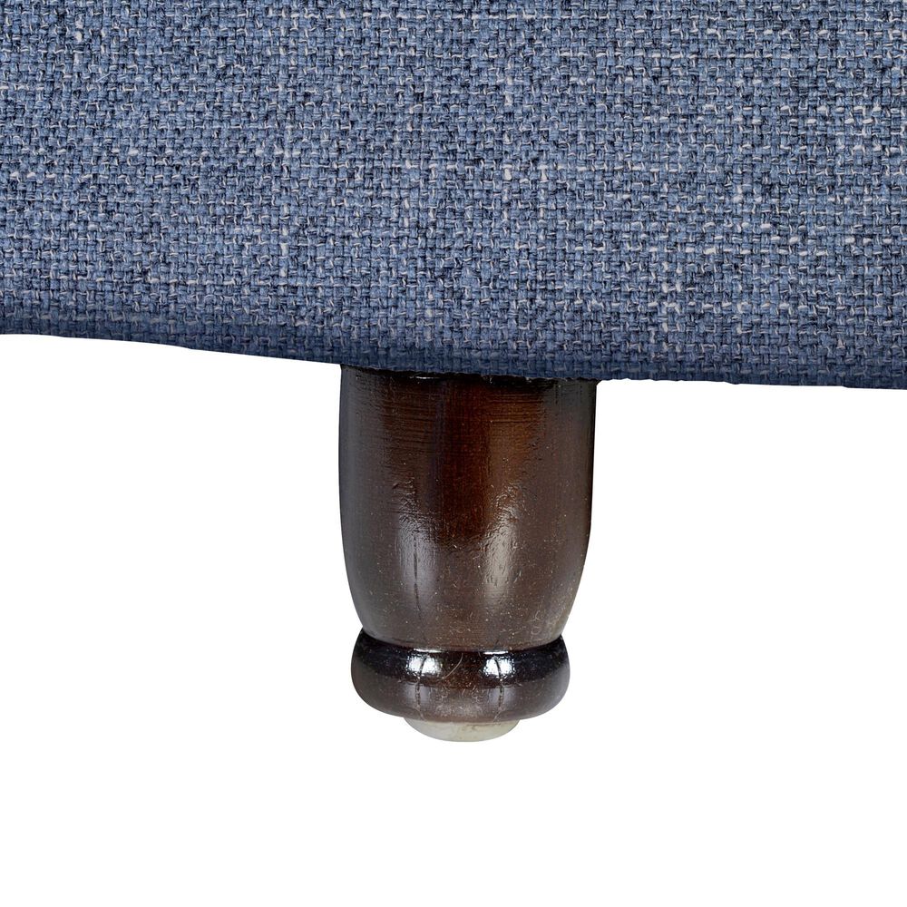 Regency Global Sourcing Knight 28" Round Storage Ottoman in Powder Blue, , large