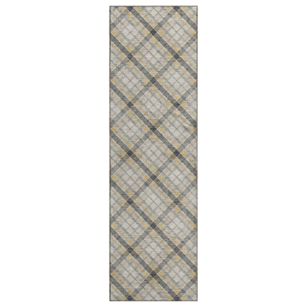 Dalyn Rug Company Soft Essentials Plaid Granite 2"3" x 7"6" Indoor/Outdoor Runner, , large