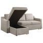 Lifestyle Solutions Haddington Stationary Convertible Sleeper Sofa with Chaise in Flax, , large
