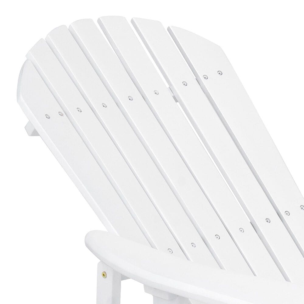 Hearth and Haven Maliu Outdoor Folding Adirondack Chair with Extendable Leg in White, , large