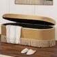 Jennifer Taylor Home Melinda Storage Bench with Tufted Bullion Fringe in Gold, , large