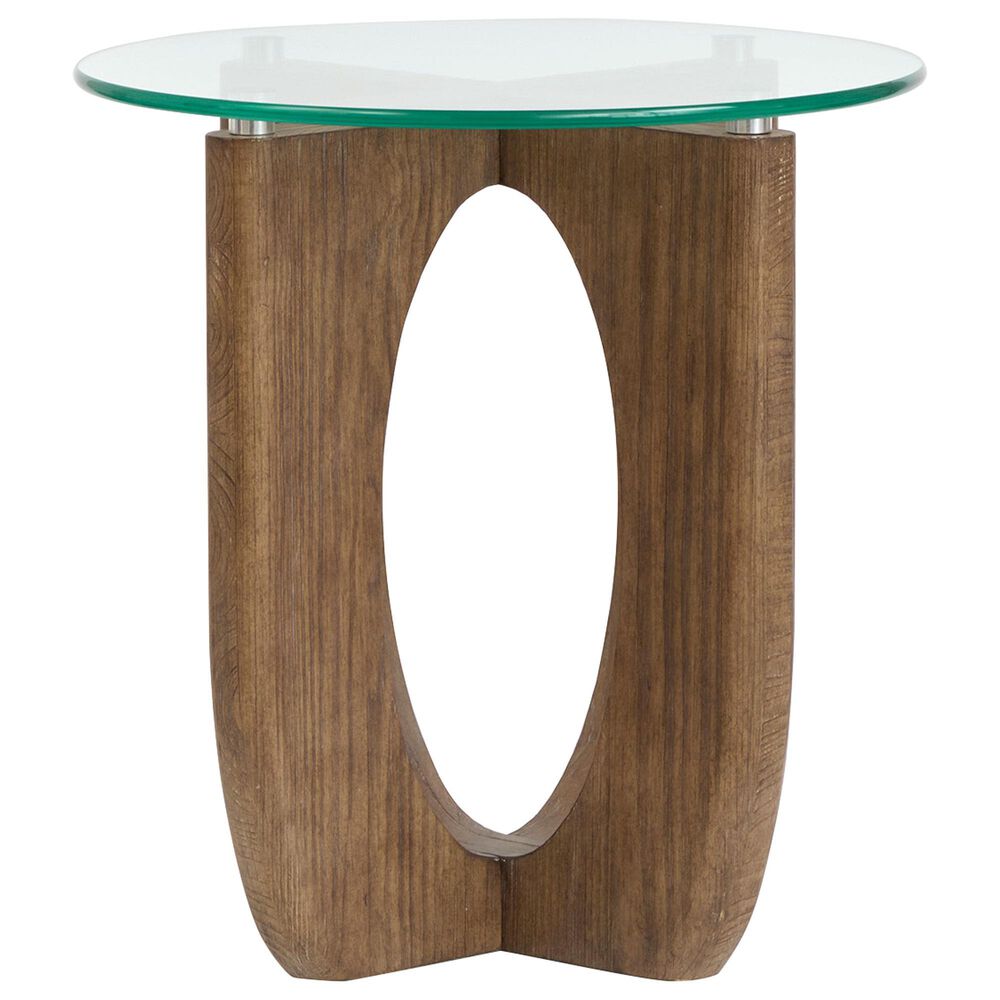Nicolette Home Lainey End Table in Almond and Clear, , large