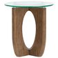 Nicolette Home Lainey End Table in Almond and Clear, , large