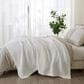 Trade Linker Full/Queen Waffle Weave Knit Throw Blanket in White, , large