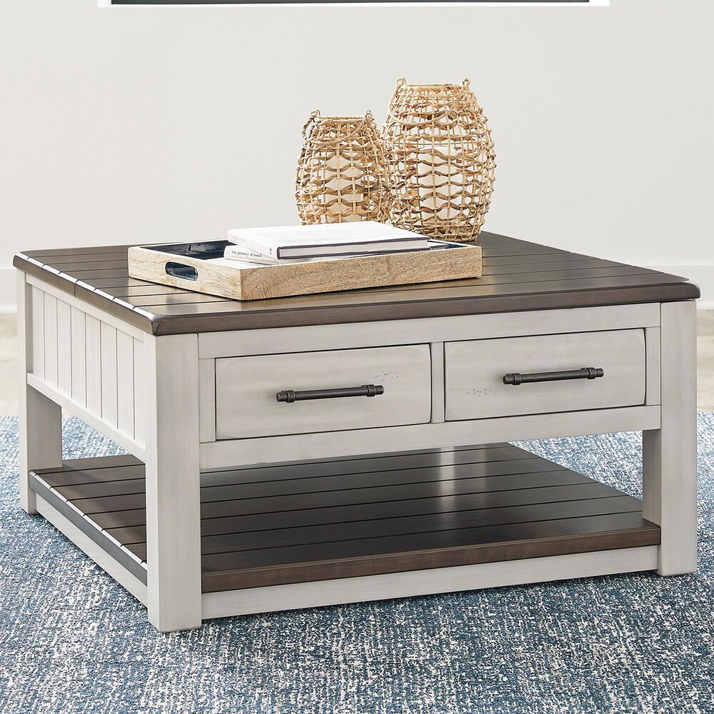 Ashley Darborn Lift Top Cocktail Table in Gray and Brown, , large