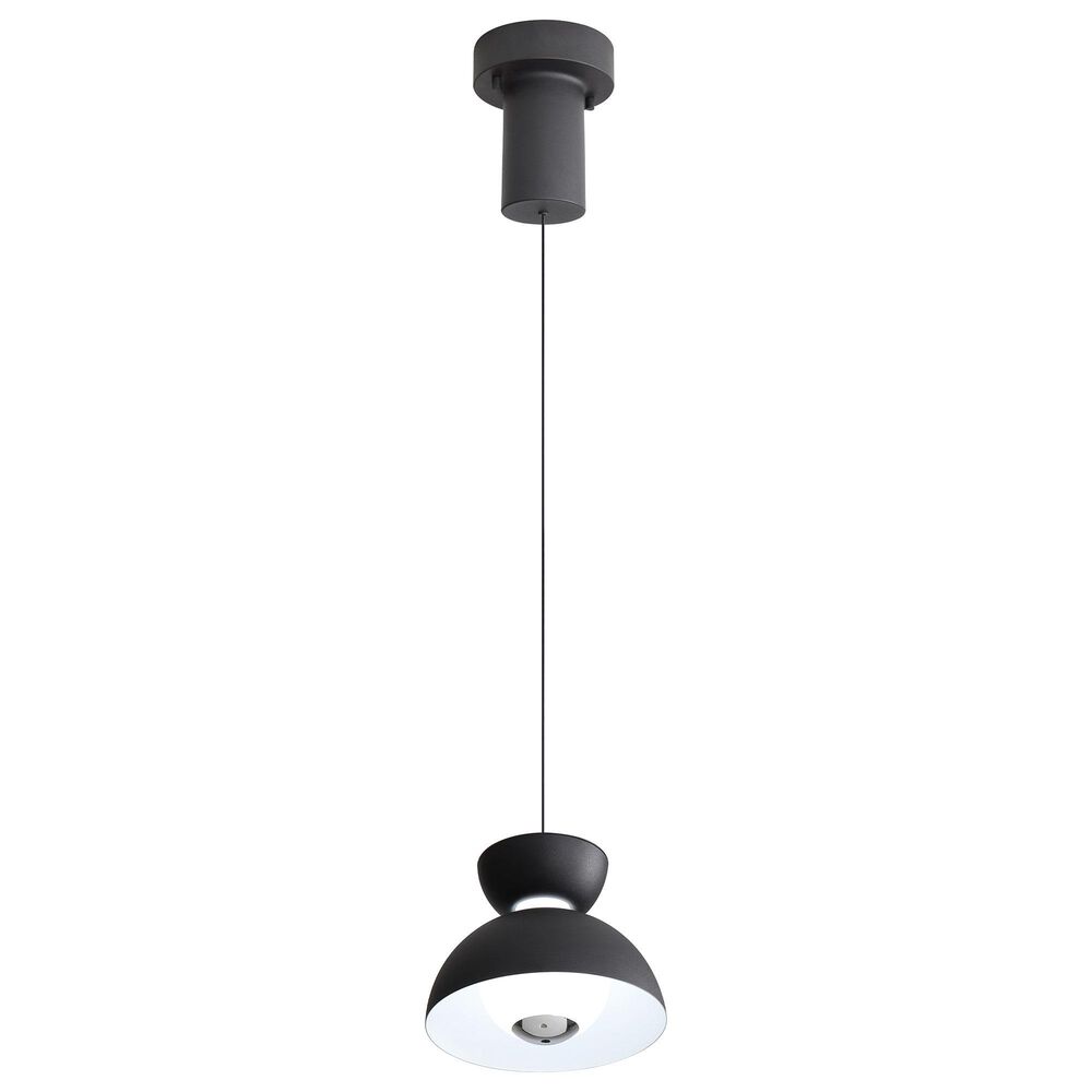 Golden Lighting Vintra LED 1-Light Pendant in Sand Black with Chrome, , large