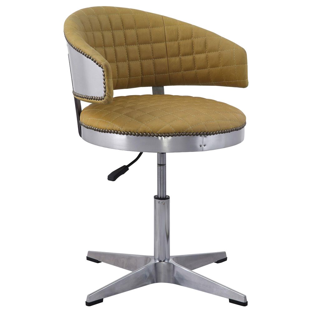 Gunnison Co. Brancaster Adjustable Swivel Chair in Turmeric/Chrome, , large