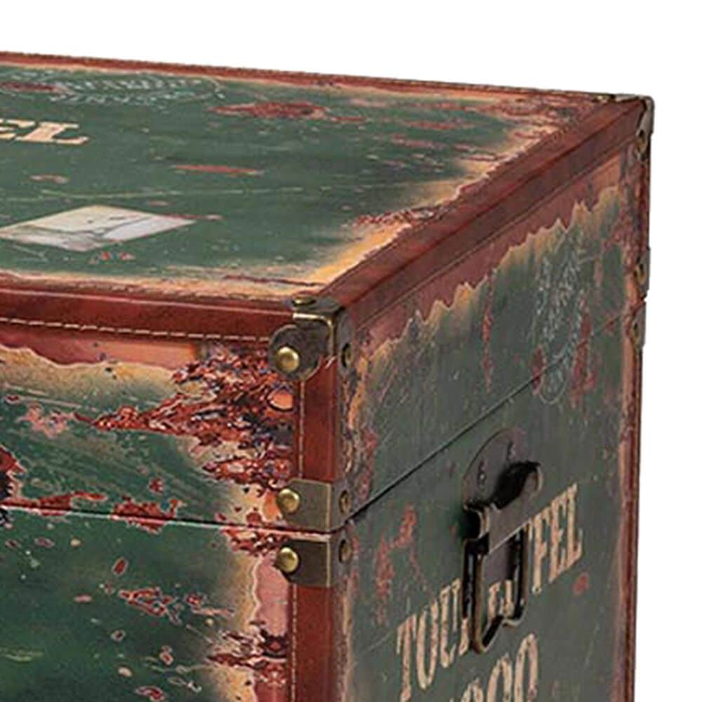 Baxton Studio Sabeen 2-Piece Storage Trunk Set in Green and Blue, , large