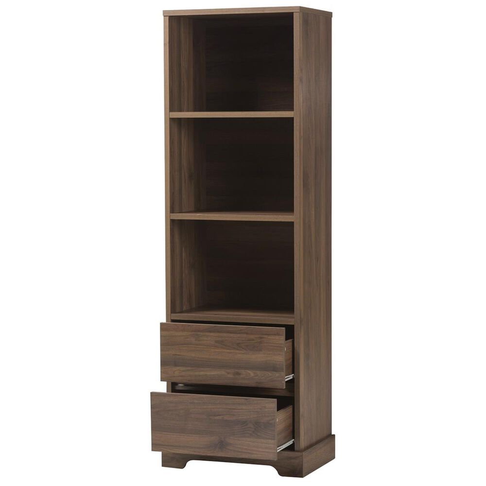 Baxton Studio Burnwood Bookcase in Brown, , large
