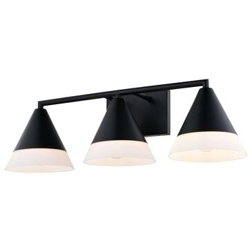 Vaxcel Winthrop 3-Light Bathroom Vanity in Matte Black, , large