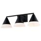 Vaxcel Winthrop 3-Light Bathroom Vanity in Matte Black, , large