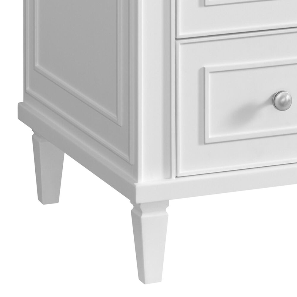 James Martin Vanities Lorelai 36&quot; Single Vanity in Bright White with 3 cm White Zeus Quartz Top, , large