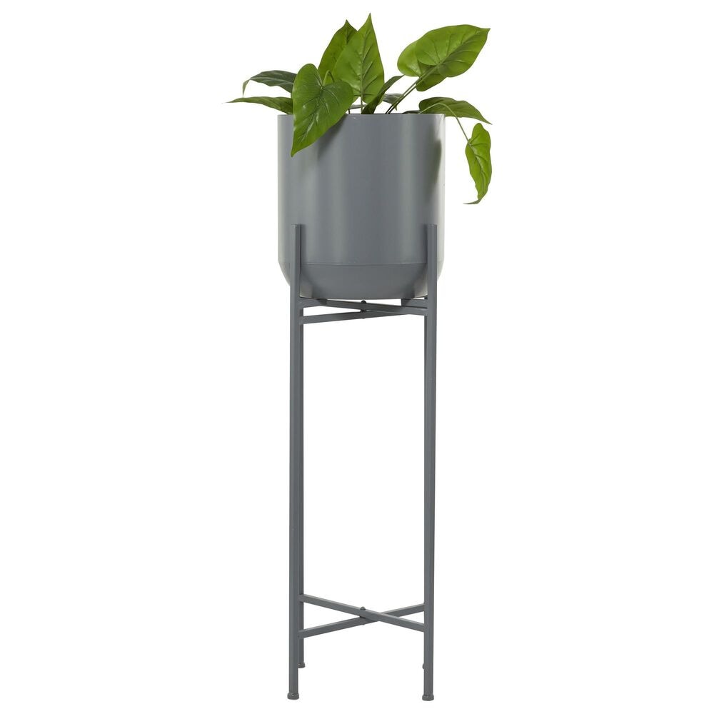 Maple and Jade 42" Dome Planter with Removable Stand in Gray, , large