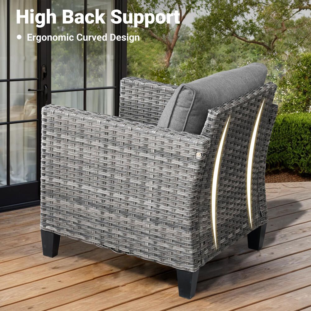 HOMLUX 7-Piece Rattan Sectional Set in  Dark Gray, , large
