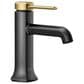 Kohler Occasion Single-Handle Bathroom Sink Faucet in Matte Black and Brushed Moderne Brass, , large