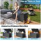 HOMLUX 100-Gallon Outdoor Metal Storage Deck Box in Gray, , large