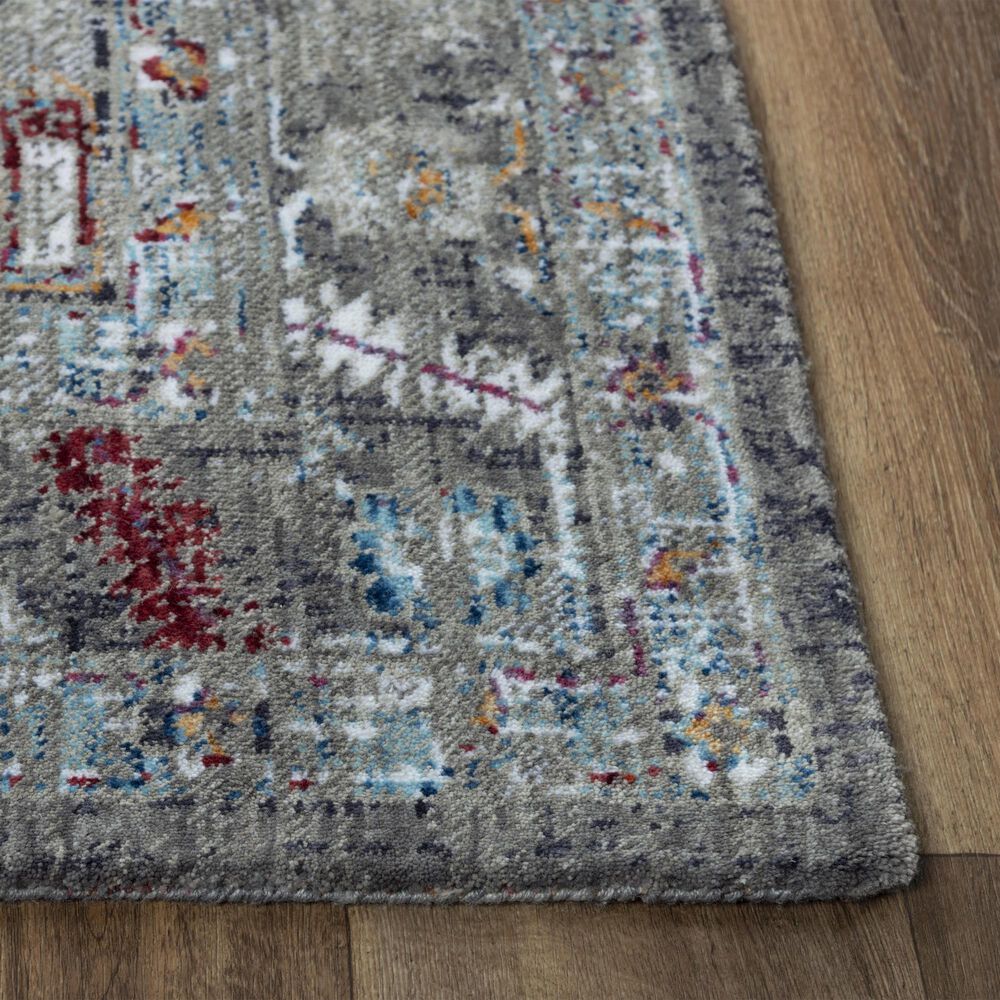 RIZZY Signature Gray and Multicolor 8' x 10' Area Rug, , large