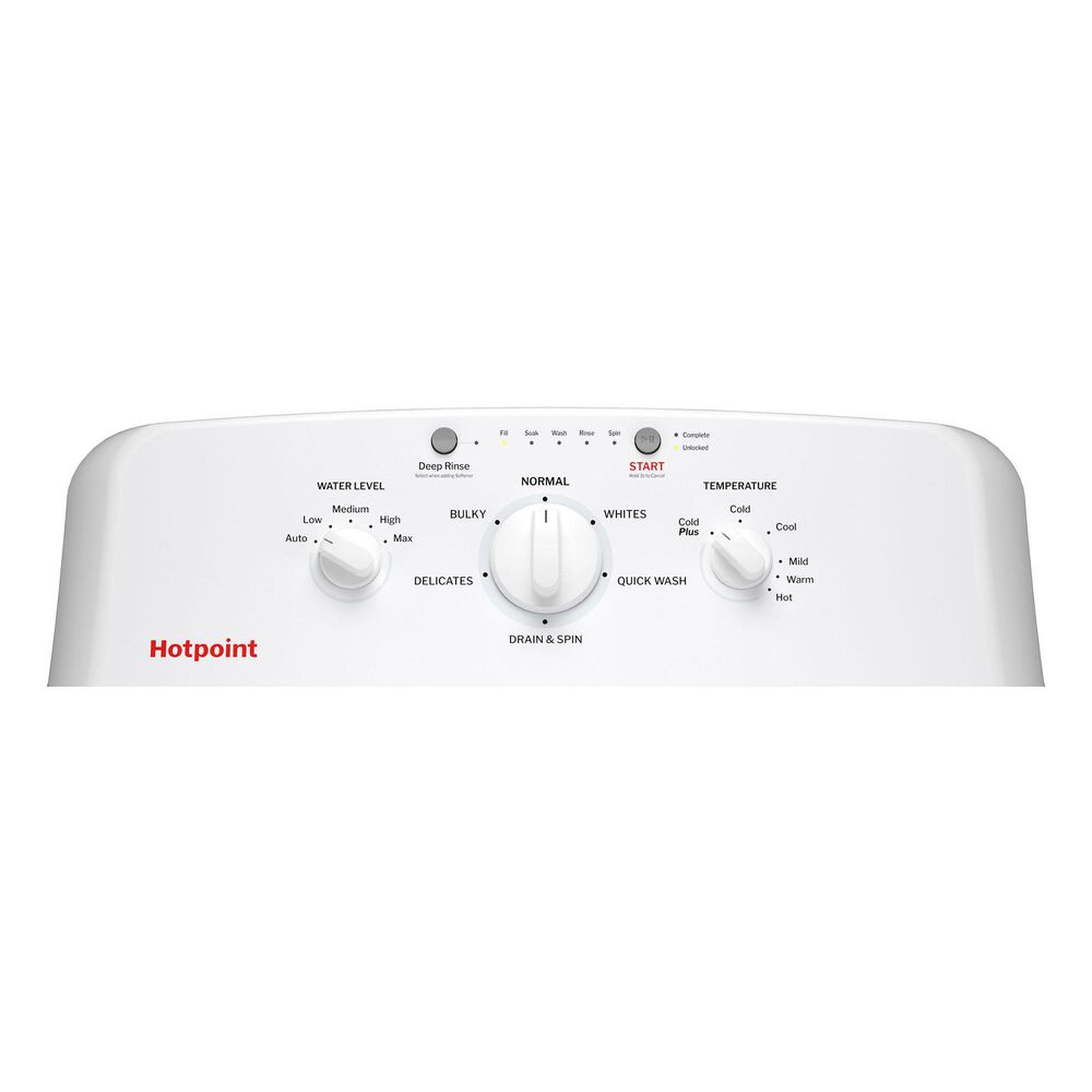 Hotpoint 4.0 Cu. Ft. Capacity Washer with Stainless Steel Basket in White, , large
