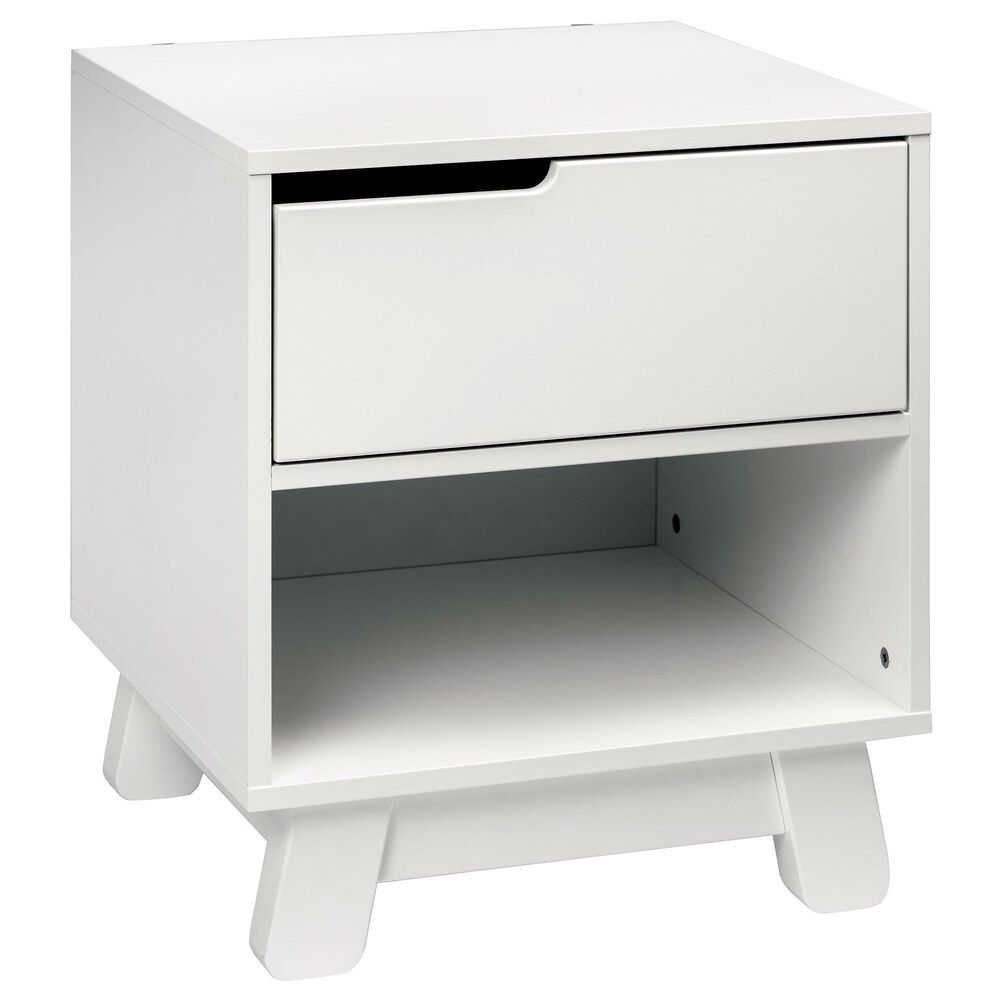 Babyletto Hudson 1 Drawer Nightstand with USB Port in White, , large
