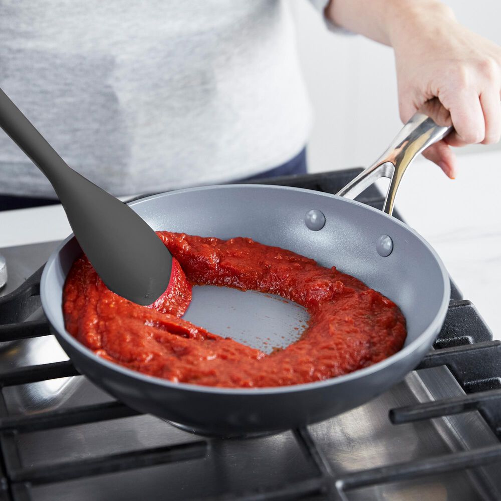 Green Pan Platinum Silicone Saute Spoon in Charcoal Grey, , large