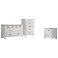 HOMLUX 3-Piece Bedroom Set with 6-Drawer Dresser, 5-Drawer Chest & Nightstand in White, , large