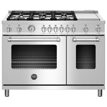 Bertazzoni 48" Master Gas Range in Stainless Steel, , large