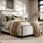 Furniture of America Lalia Queen Upholstered Panel Bed with Padded Headboard in Matte Grey, , large