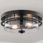 Vaxcel Grace 2-Light Flush Mount in Matte Black, , large