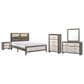 Crown Mark Rhett 5-Piece Queen Platform Bedroom Set in Gray and White, , large