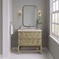 James Martin Vanities Emmeline 36" Single Bathroom Vanity in Pebble Oak with 3 cm Eternal Jasmine Pearl Quartz Top and Rectangular Sink, , large