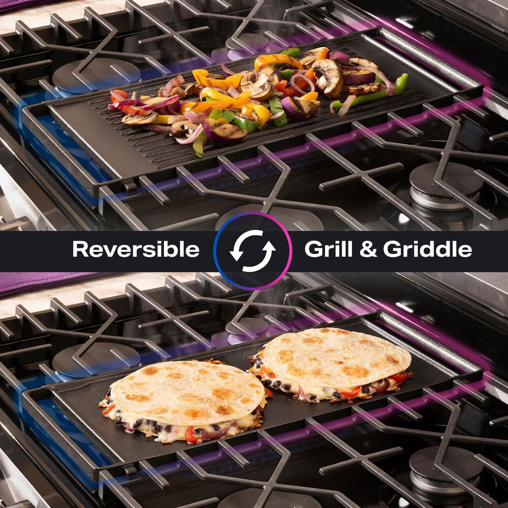 GE Profile 5.3 Cu. Ft. Smart Freestanding Gas Range with No Preheat Air Fry in Stainless Steel, , large