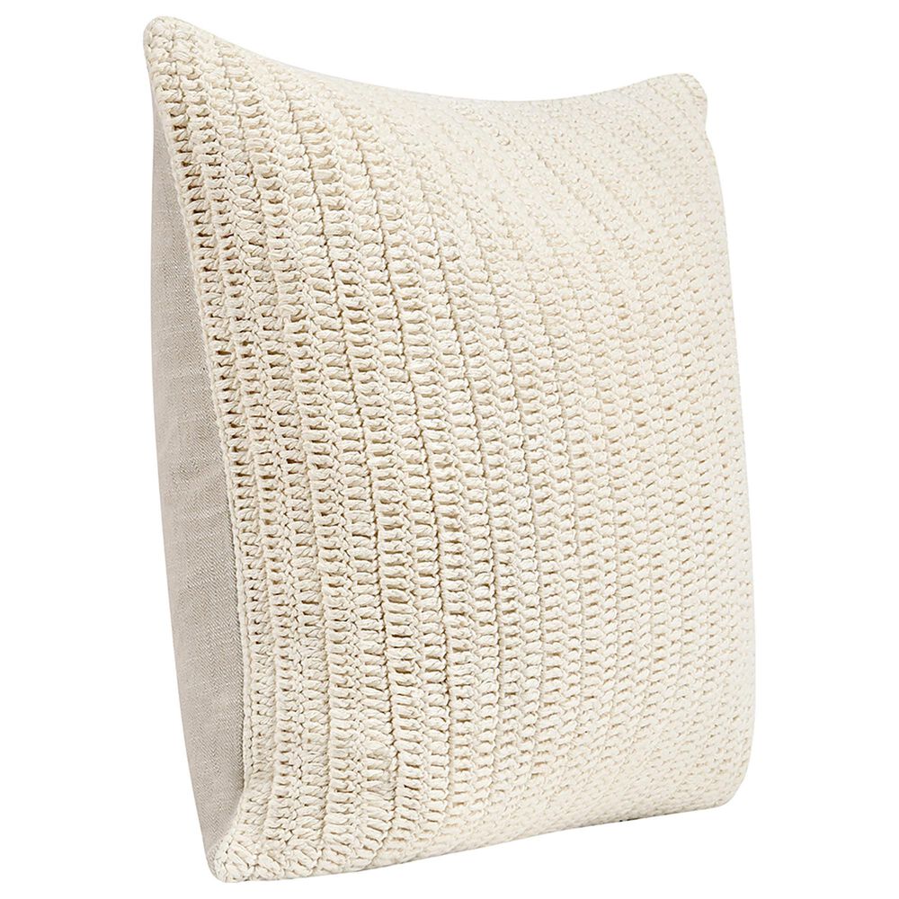 Classic Home Macie 22&quot; Square Throw Pillow in Ivory, , large